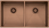 Oliveri Sb63Cu Spectra Top Or Undermount Double Bowl Copper Sink Kitchen Sinks