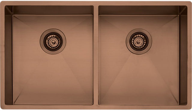 Oliveri Sb63Cu Spectra Top Or Undermount Double Bowl Copper Sink Kitchen Sinks
