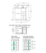 Fienza Crystal Pure Sc75Cr 750Mm Undermount Stone Top Fingerpull Vanity Unit With Kickboard Left