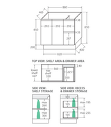 Fienza 900Mm Sc90Zkr Crystal Pure Undermount Stone Top Fingerpull Vanity Unit With Kickboard Satin