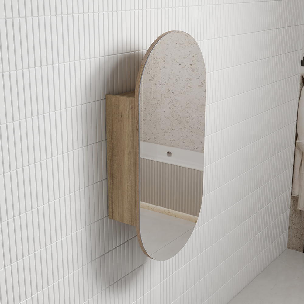 Aulic Beau Monde Oblong Carita Shaving Cabinet 450 x 900mm SCBM-450-CR Mirrors & Cabinets