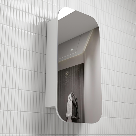 Aulic Vienna Matte White Shaving Cabinet 450 x 900mm SCVIE-450-MW Matte White Mirrors & Cabinets