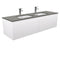 Fienza DS150RWD Sarah Dove Grey Undermount Double Bowl 1500mm Alina Wall-Hung Vanity - Special Order