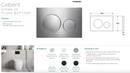 Fienza SIG20-BSS Round Flush Buttons for Geberit Sigma 20, Brushed Stainless Steel - Special Order