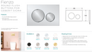 Fienza SIG40-MC Round Flush Buttons for Geberit Sigma 40, Matte Chrome