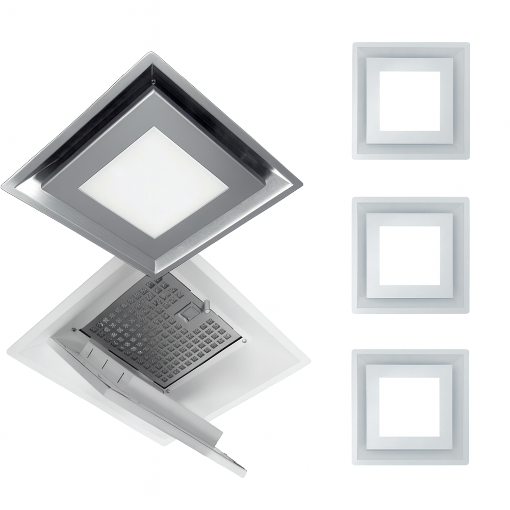 Schweigen CC-PARA3WSE Modular Ceiling Cassette Rangehood x3 with 3200M3/Hr Motor, Stainless Steel