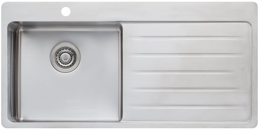 Oliveri Sn1021 Sonetto Single Bowl Right Hand Drainer Topmount Sink Top Mounted Kitchen Sinks
