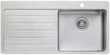 Oliveri Sn1022 Sonetto Single Bowl Left Hand Drainer Topmount Sink Top Mounted Kitchen Sinks