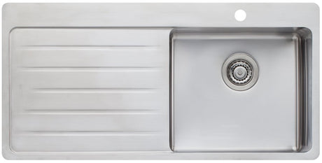 Oliveri Sn1022 Sonetto Single Bowl Left Hand Drainer Topmount Sink Top Mounted Kitchen Sinks