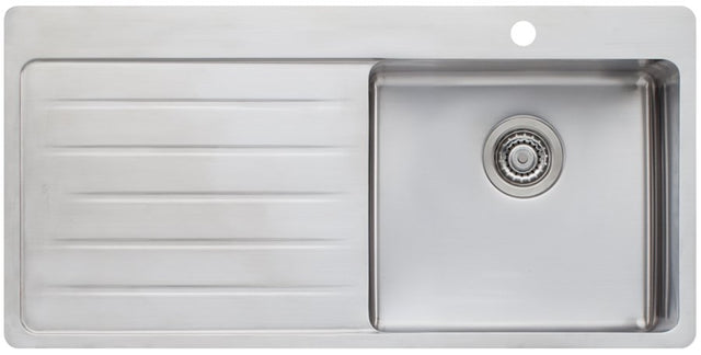 Oliveri Sn1022 Sonetto Single Bowl Left Hand Drainer Topmount Sink Top Mounted Kitchen Sinks