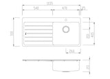 Oliveri Sn1022 Sonetto Single Bowl Left Hand Drainer Topmount Sink Top Mounted Kitchen Sinks