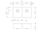 Oliveri Sn1063U Sonetto Double Bowl Undermount Sink Kitchen Sinks