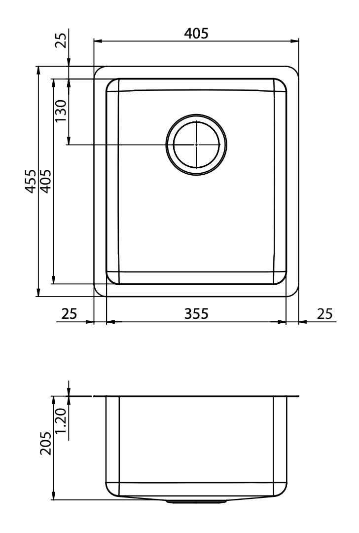 Oliveri Sn30Tu Sonetto Single Bowl Sink - Special Order Undermount Kitchen Sinks