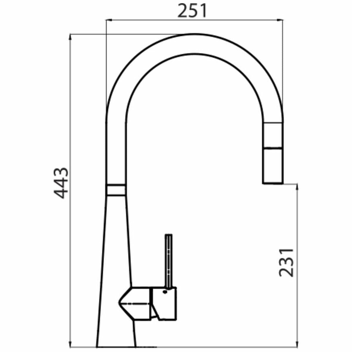 Oliveri Essente Ss2525-Bl Pull Out Mixer Tap Black Kitchen Taps