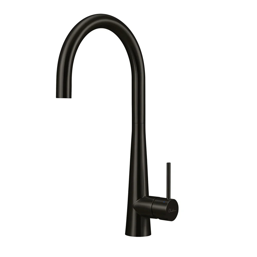 Oliveri SS31620-BL Essente 316 Goose Neck Mixer, Black - Online Only
