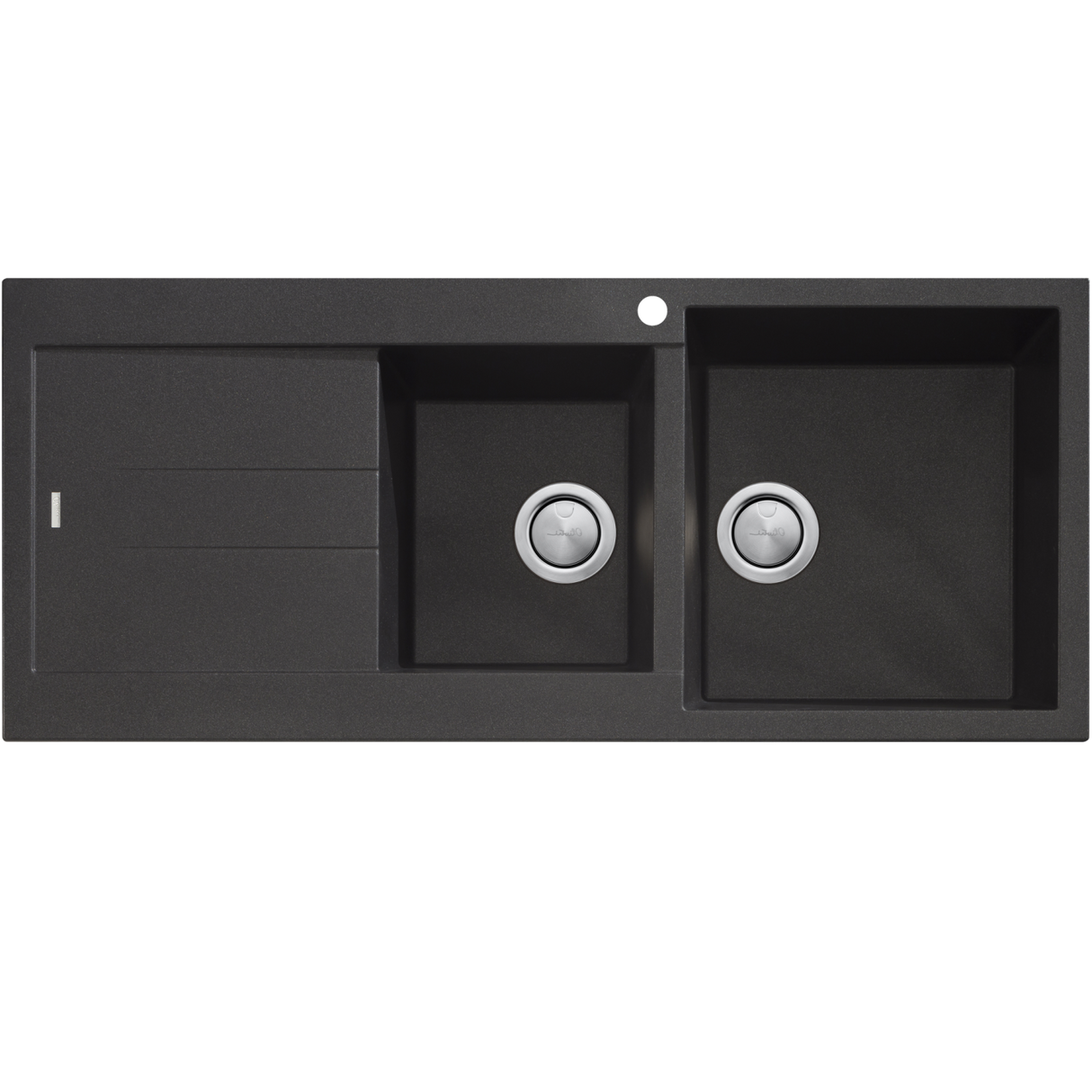 Oliveri Santorini ST-BL1511 OF LHB Black Granite Top Mount 1 & 3/4 Sink - Special Order