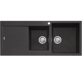 Oliveri Santorini ST-BL1511 OF LHB Black Granite Top Mount 1 & 3/4 Sink - Special Order