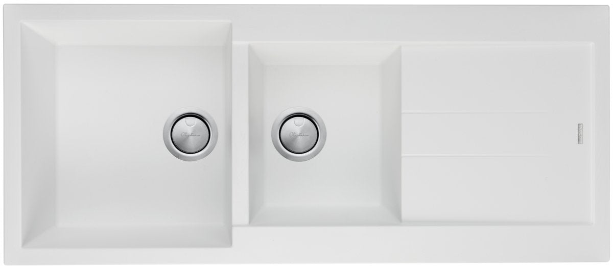 Oliveri Santorini St-Wh1510 White Granite Top Mount 1 & 3/4 Sink Kitchen Sinks