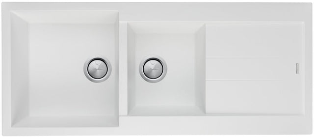 Oliveri Santorini St-Wh1510 White Granite Top Mount 1 & 3/4 Sink Kitchen Sinks