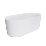 Fienza ST08-150 Empire Slim Solid Surface Acrylic Bath, 1500mm, Matte White Ext, Gloss White Int