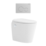 Lafeme Autolux Inwall Cistern Floor Pan Smart Toilet With Brushed Nickel Flush Plate