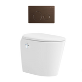 Lafeme Autolux Inwall Cistern Floor Pan Smart Toilet With Brushed Bronze Flush Plate
