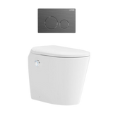 Lafeme Autolux Inwall Cistern Floor Pan Smart Toilet With Gunmetal Flush Plate
