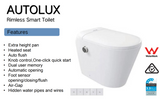 Lafeme Autolux Inwall Cistern Floor Pan Smart Toilet With Matte Black Flush Plate