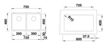 Blanco Subline350350Uk5 Granite Kitchen Sink - Anthracite Ex Showroom Display Sinks
