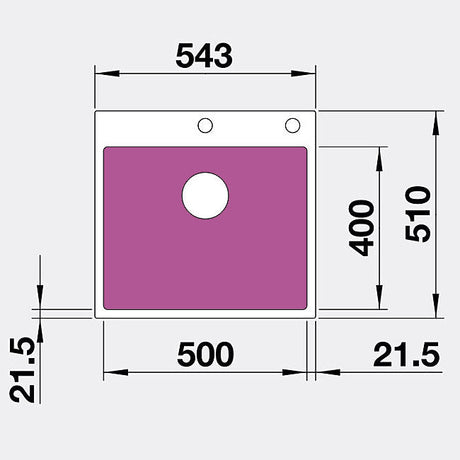 Blanco Made In Germany Sub500Ifak5 Steelframe Sink With Tap Ledge Granite Kitchen Sinks