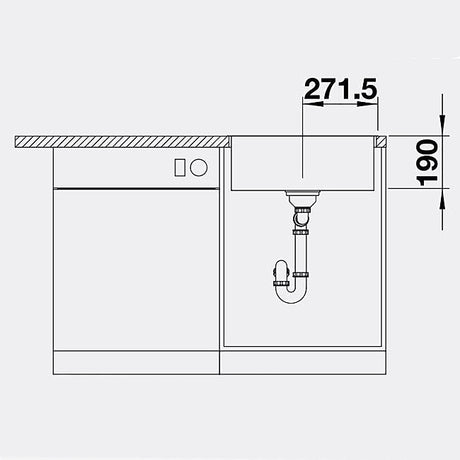 Blanco Made In Germany Sub500Ifak5 Steelframe Sink With Tap Ledge Granite Kitchen Sinks