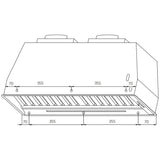 Schweigen SW-220C 90cm Under Mount Rangehood, Stainless Steel, 2200m3/hr