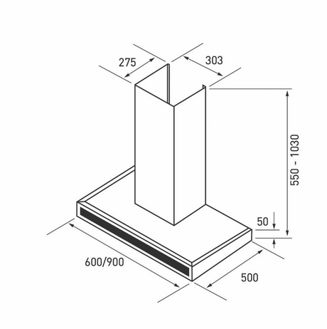 Arc A-Rft6 60Cm Flat Canopy Rangehood Rangehoods