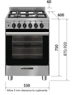 Glem Gb534Ge 53Cm Dual Fuel Stove With Air Fryer - Order In Stoves