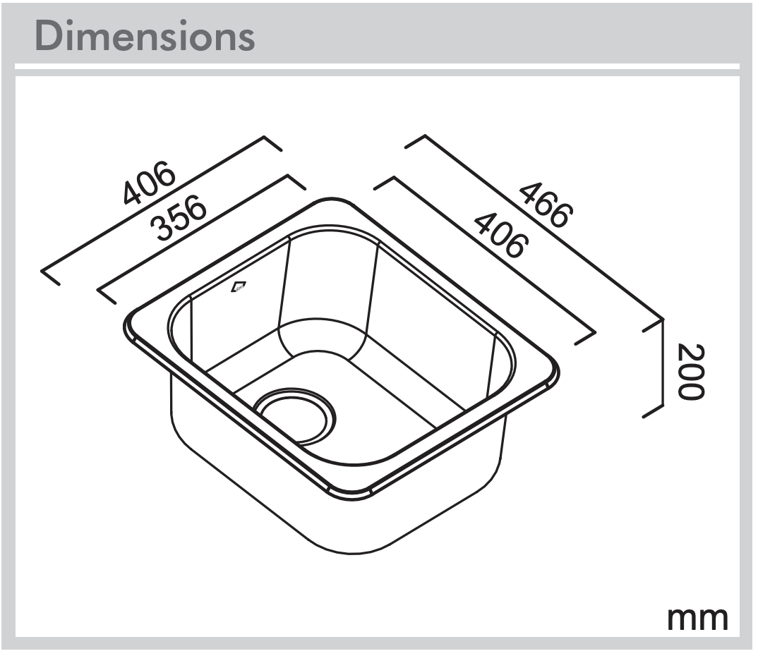 Abey Q100 Hawksbury Single Bowl Sink Top Mounted Kitchen Sinks