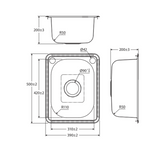 Fienza 22L Compact Laundry Sink 68200 - Special Order Insert Sinks