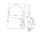 Fienza Kaya 228105Gm Gun Metal Mixer Tap Kitchen Taps