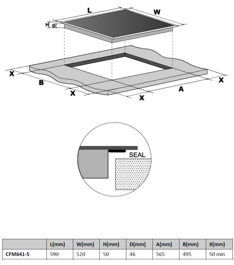 Technika Cfm641-5 60Cm Ceramic Electric Cooktop