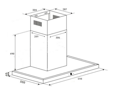 Euro Emt60Cs 60Cm Stainless Steel Canopy Hood Rangehoods
