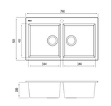 Oliveri Florence Fe-Wh1574 White Granite Kitchen Sink Sinks