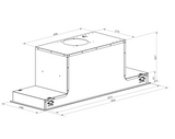 Euromaid UCG90W White Glass Undermount Rangehood