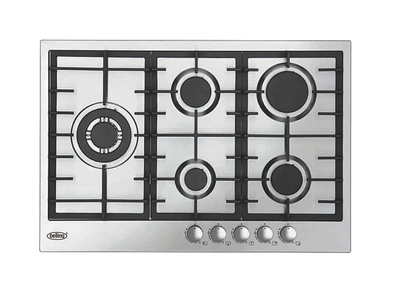 Belling Black Series - BCT75GCSS 75cm Stainless Steel Gas Cooktop