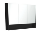 Fienza 1200mm PSC1200SB Mirror Cabinet with Undershelf, Satin Black - Special Order