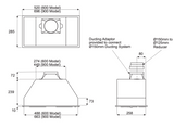 Robinhood RCP9SS 70cm Undermount Rangehood