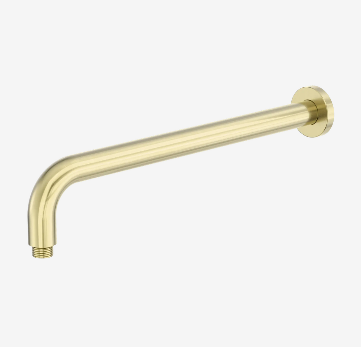 Nero Zen NR509BG SS316L Round Shower Arm 400mm Length Brushed Gold
