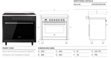 Omega OFOIC908BCOM 90cm Freestanding Induction Stove - Seconds