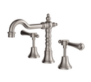 Fienza 339101NN Lillian Shepherds Crook Lever Basin Set, Brushed Nickel