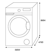 Kleenmaid LWF8014 8kg Steam Assisted Front Load Washing Machine