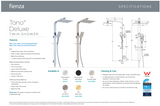 Fienza Tono Deluxe Twin Shower 455121BN Brushed Nickel