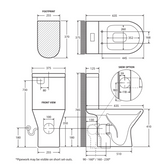 Fienza K0123A-2 Chica Close Coupled S-Trap 90-160mm Toilet, White